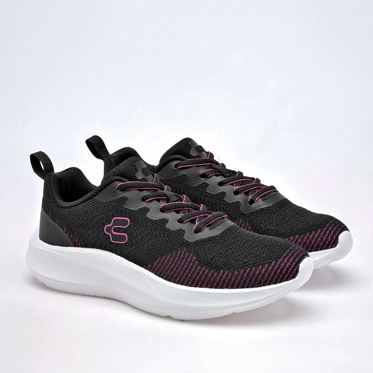 TENIS DEPORTIVO MUJER CHARLY 1043023003 NEGRO ROSA