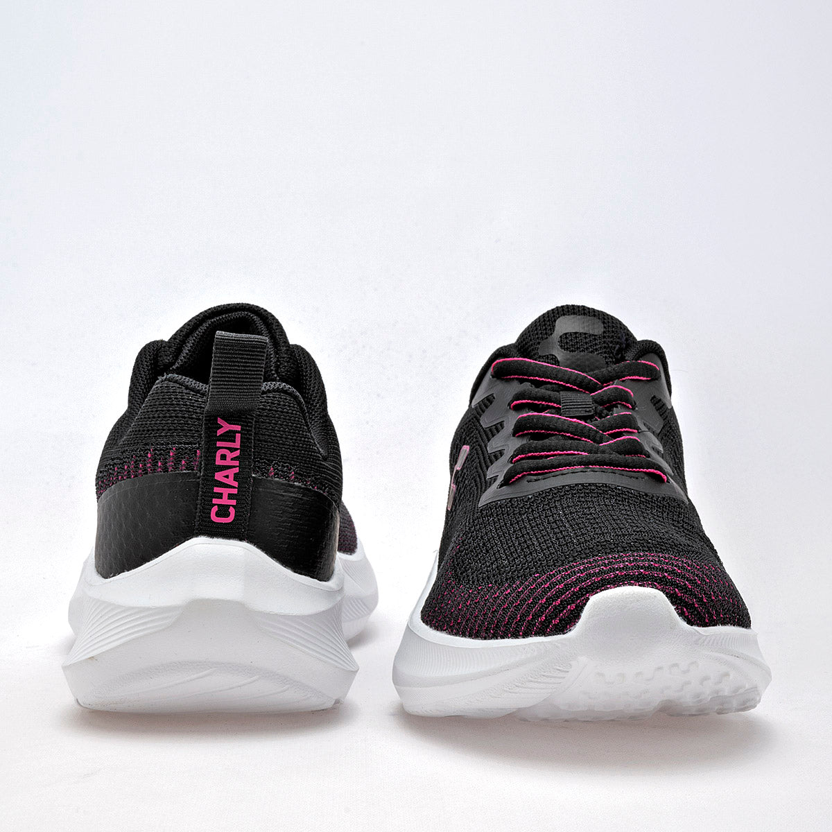 TENIS DEPORTIVO MUJER CHARLY 1043023003 NEGRO ROSA