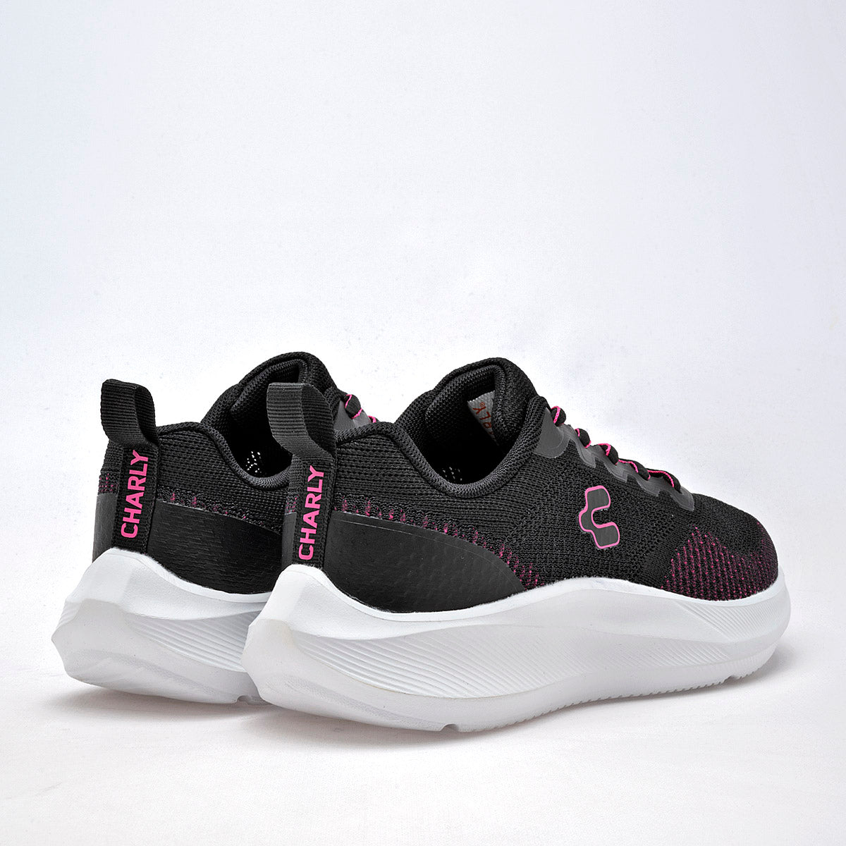 TENIS DEPORTIVO MUJER CHARLY 1043023003 NEGRO ROSA