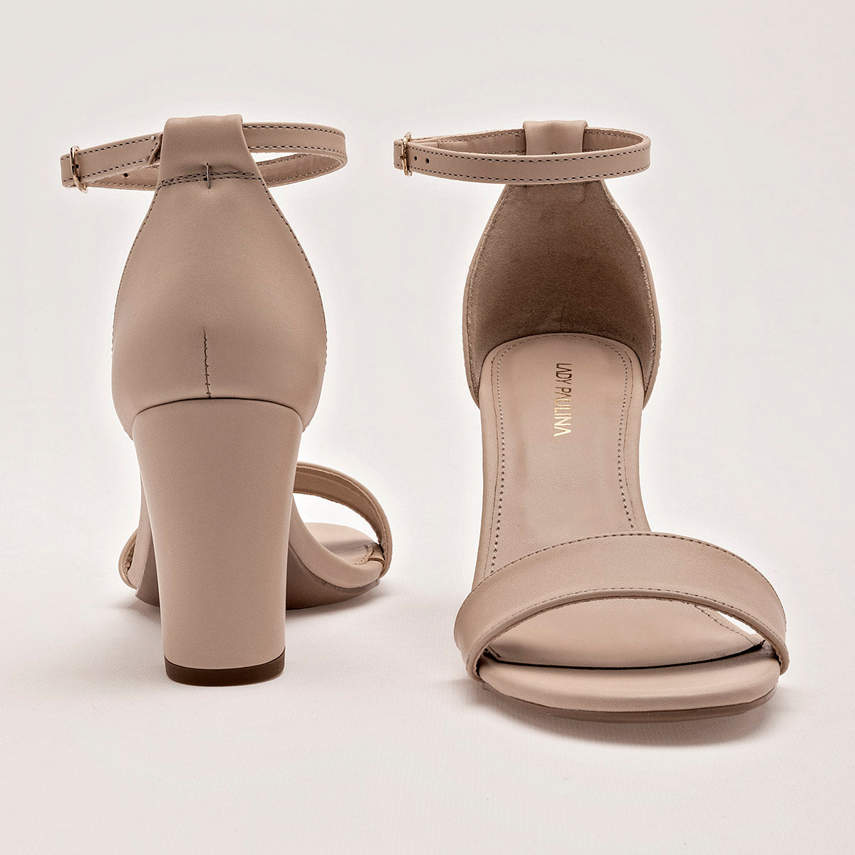 Zapatilla Abierta Lady Paulina Para Mujer 33801 Color Beige