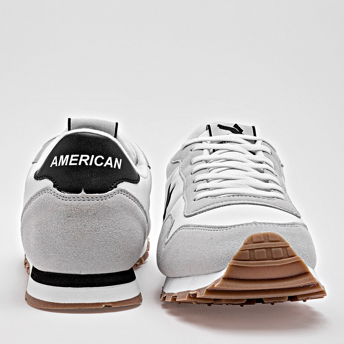 TENIS URBANO HOMBRE AMERICAN FIRE 7134 BLANCO GRIS NEGRO