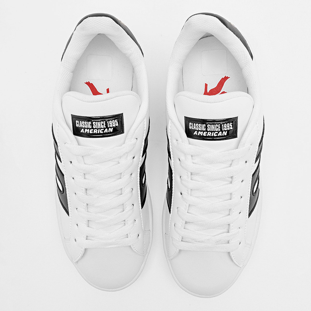 TENIS URBANO JUVENIL AMERICAN FIRE P006 BLANCO NEGRO