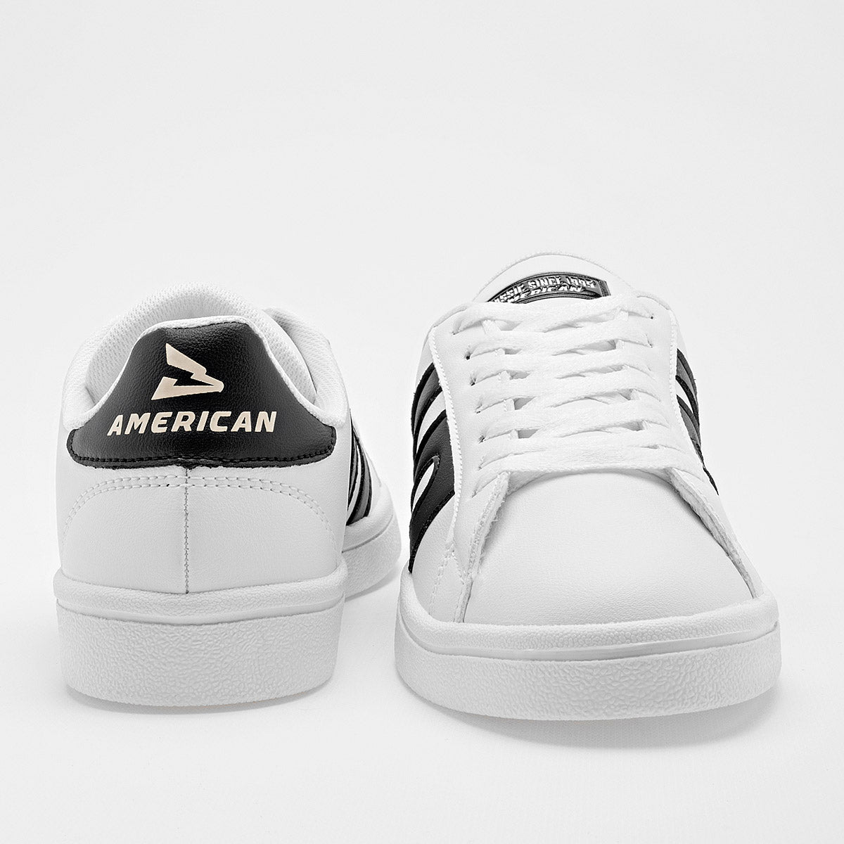 TENIS URBANO JUVENIL AMERICAN FIRE P006 BLANCO NEGRO