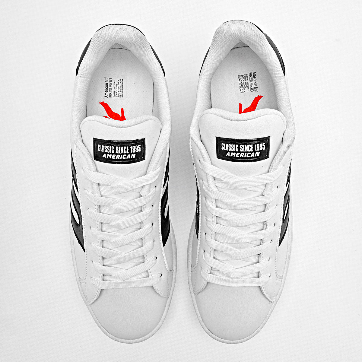 TENIS URBANO HOMBRE AMERICAN FIRE P006 BLANCO NEGRO