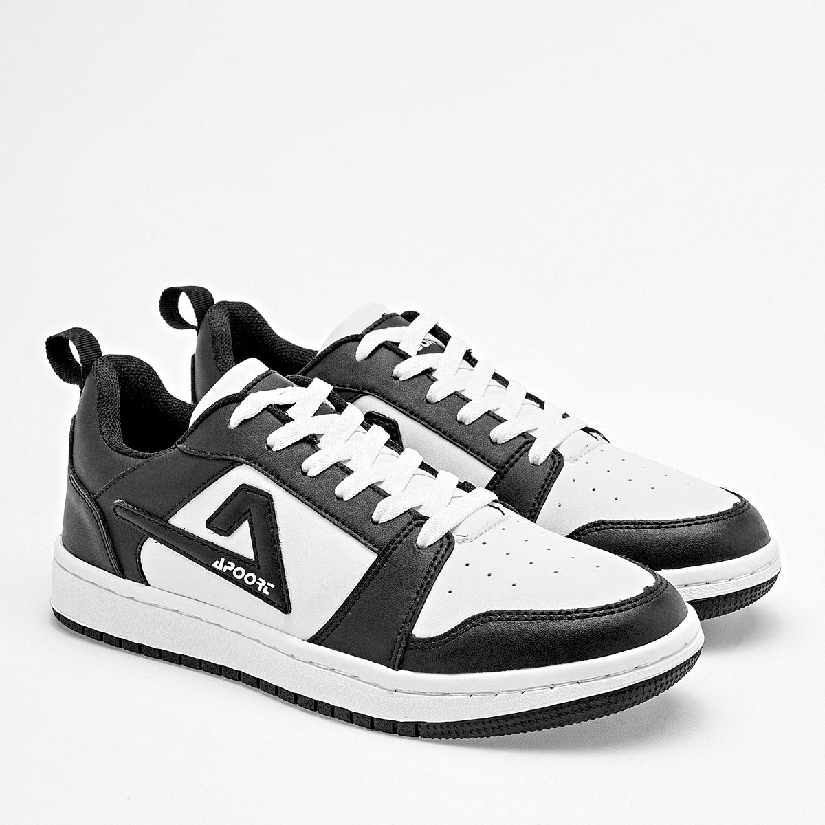 TENIS URBANO JUVENIL APOORT A5021 BLANCO NEGRO