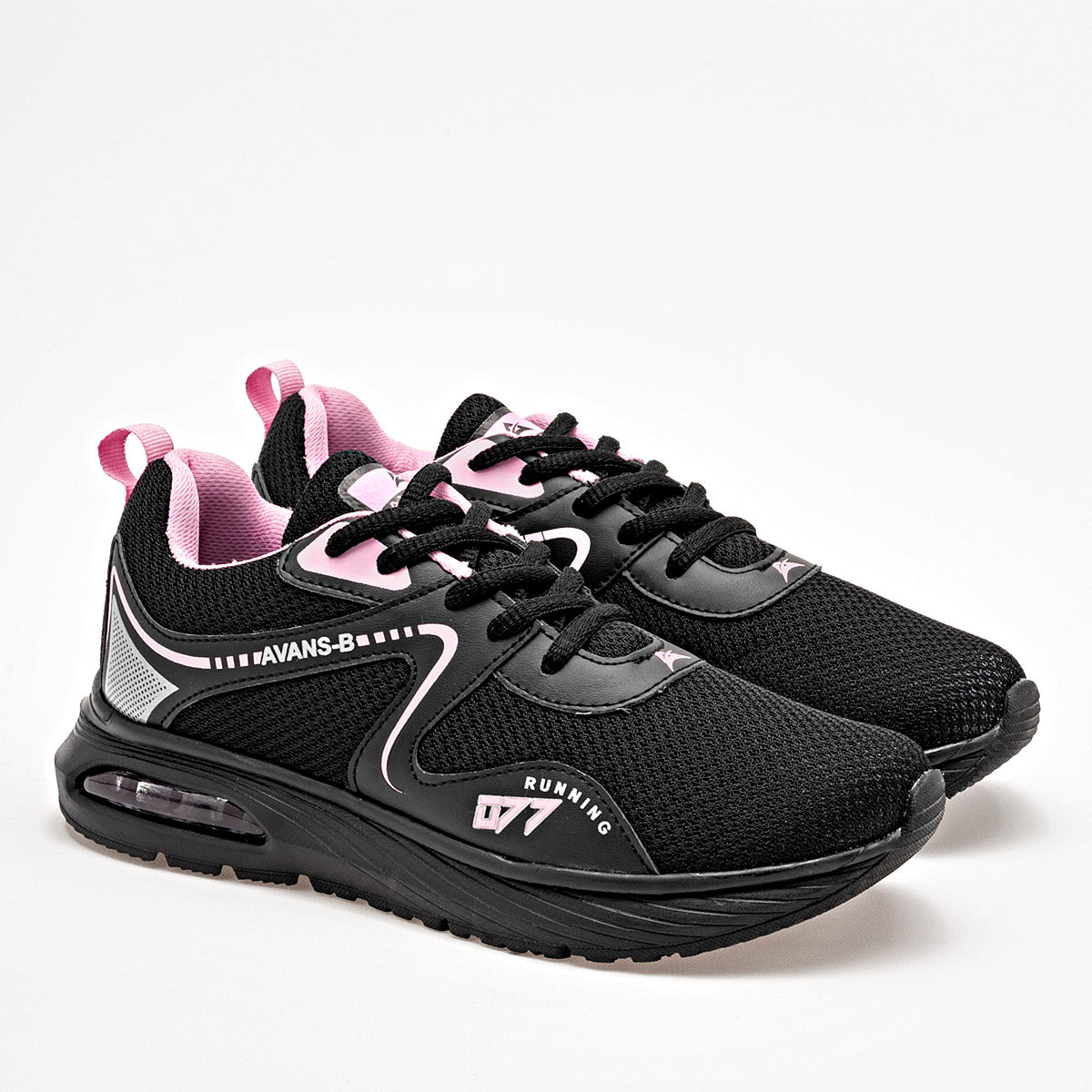 TENIS DEPORTIVO MUJER AVANS-B 077A NEGRO ROSA