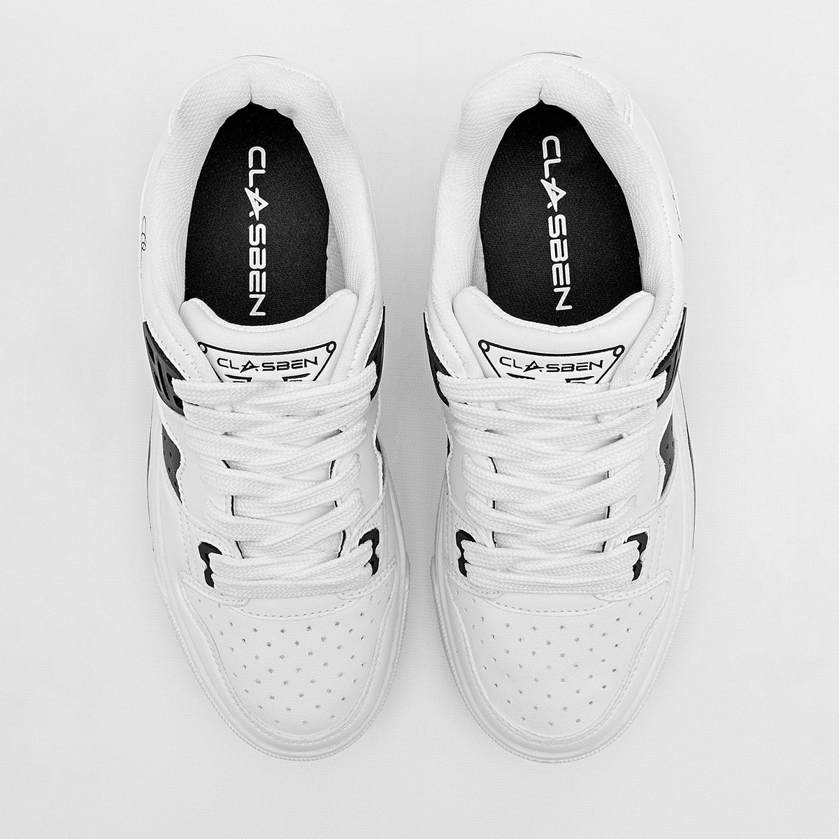 TENIS URBANO MUJER CLASBEN ESCOCIA BLANCO NEGRO