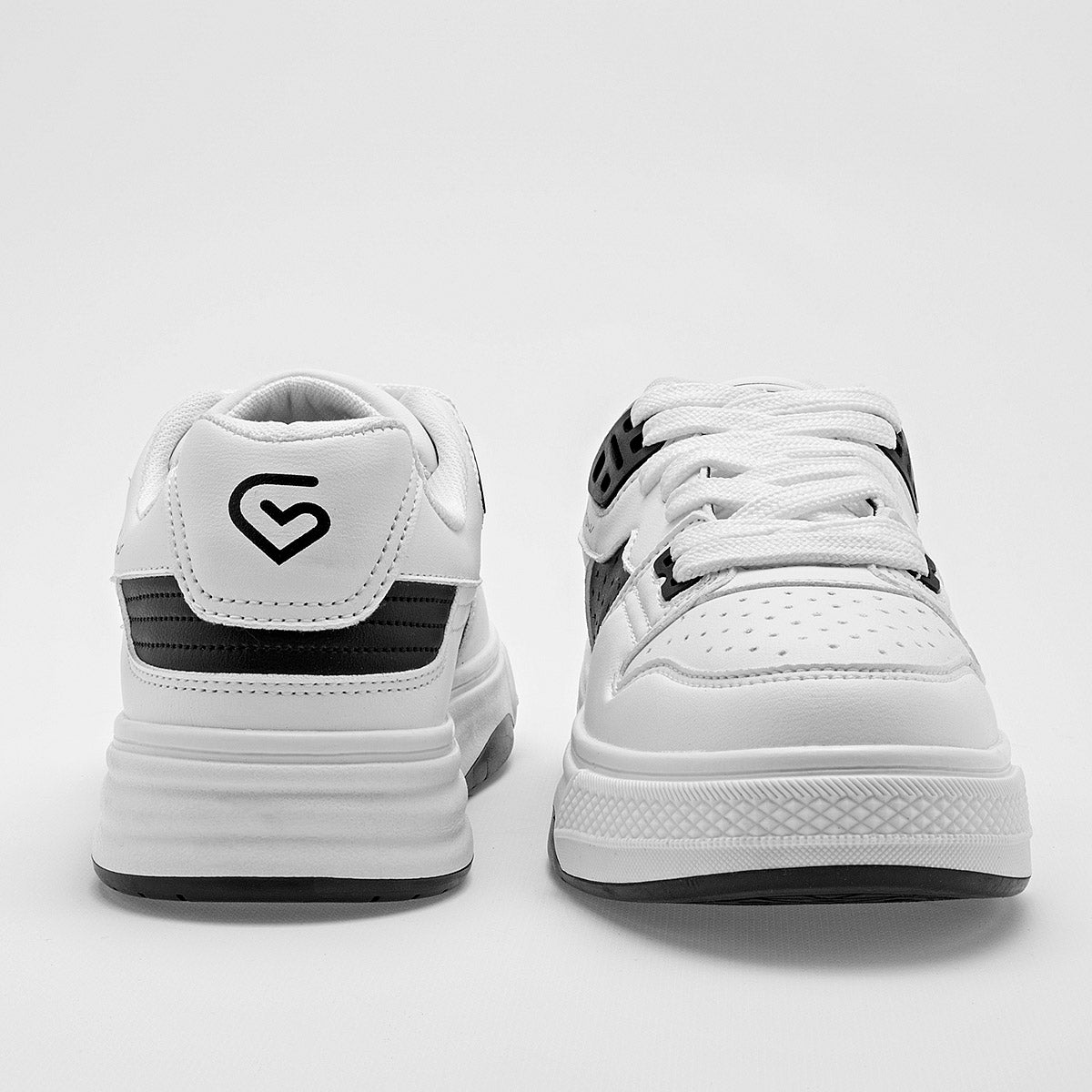TENIS URBANO MUJER CLASBEN ESCOCIA BLANCO NEGRO