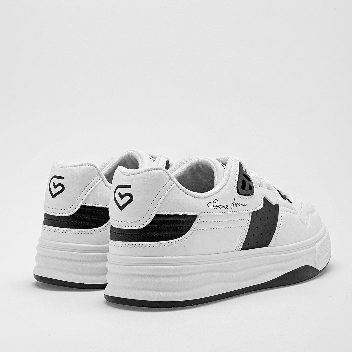 TENIS URBANO MUJER CLASBEN ESCOCIA BLANCO NEGRO