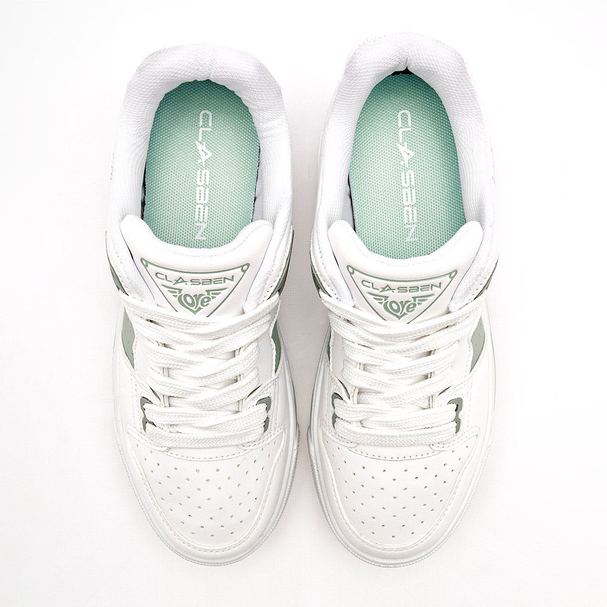 TENIS URBANO MUJER CLASBEN ESCOCIA BLANCO VERDE