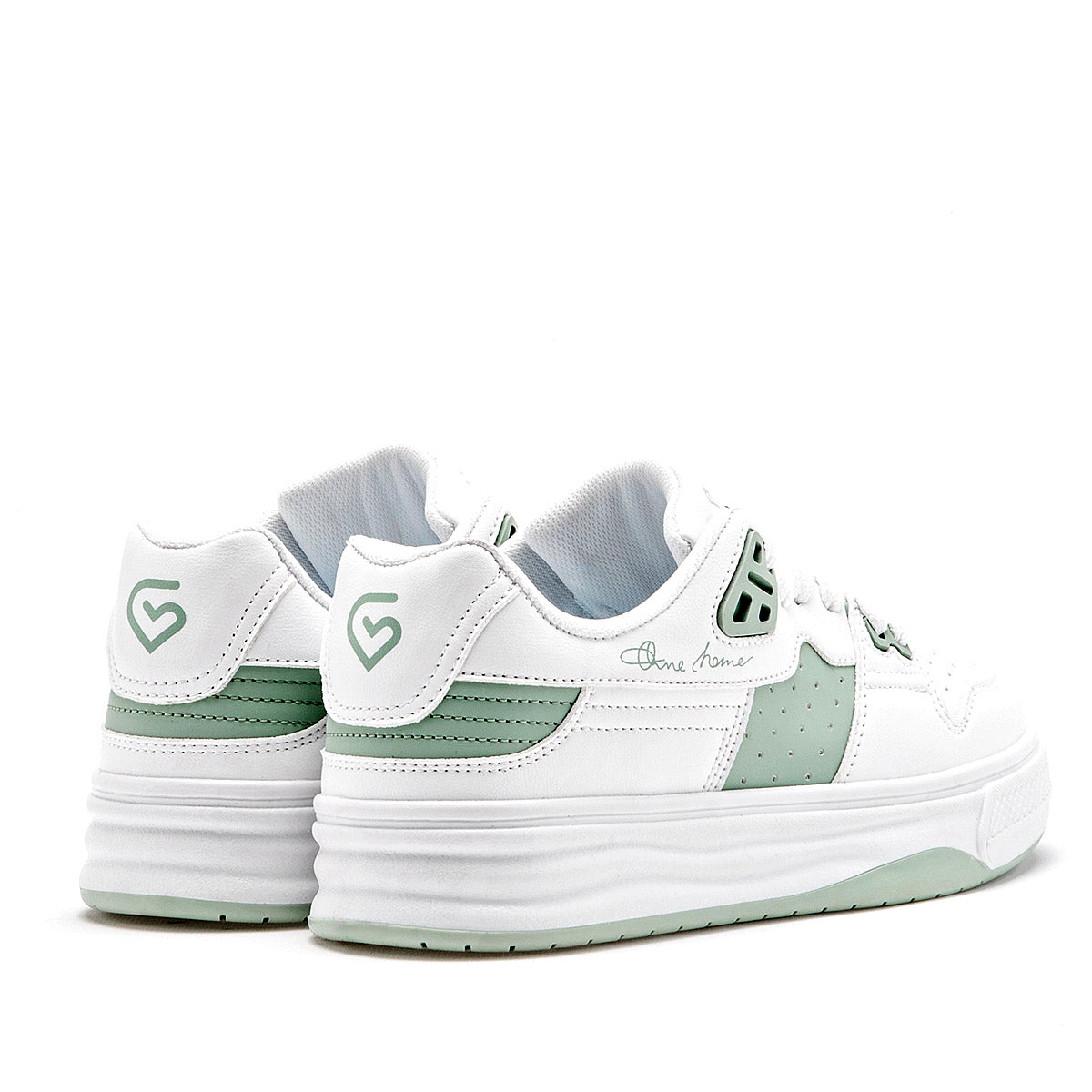 TENIS URBANO MUJER CLASBEN ESCOCIA BLANCO VERDE