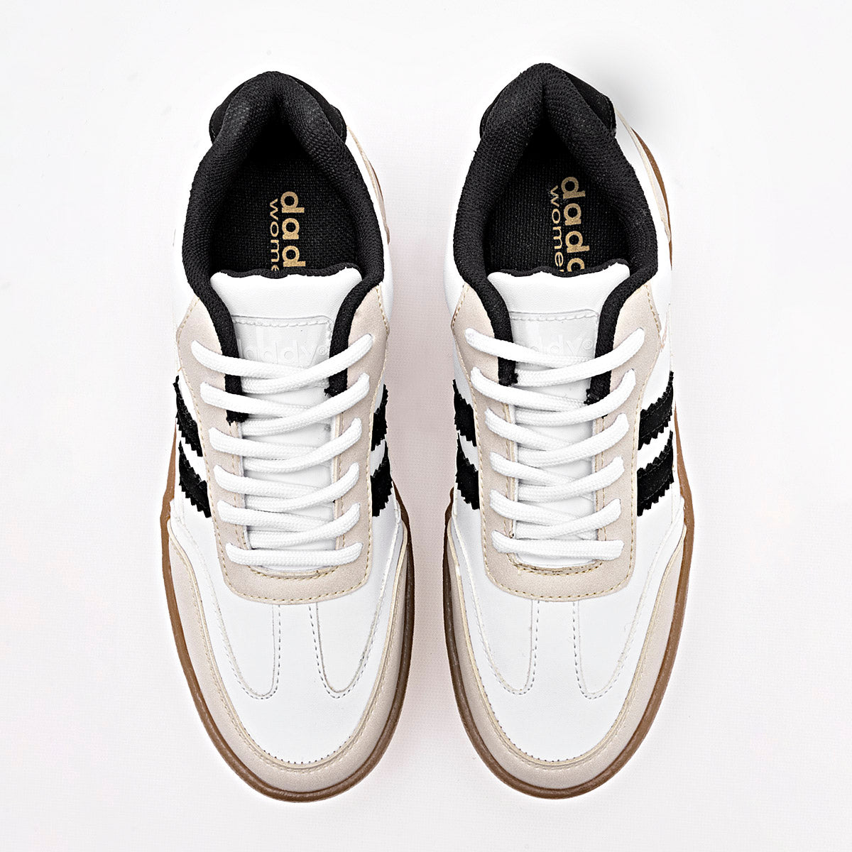 TENIS URBANO MUJER DADDY 12056 BLANCO NEGRO