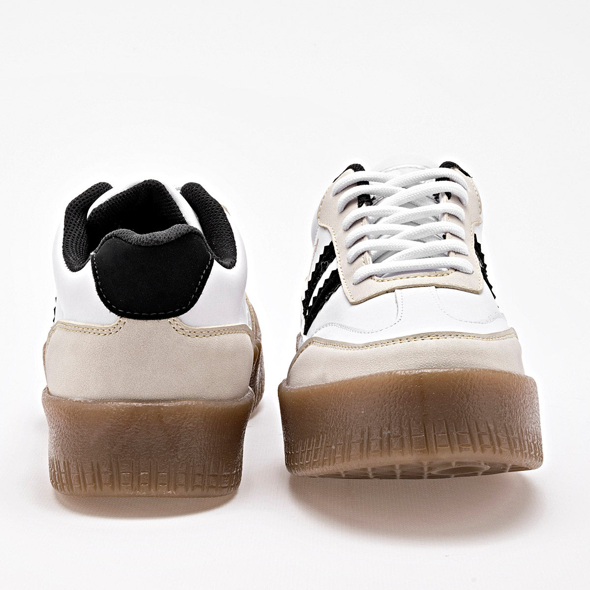 TENIS URBANO MUJER DADDY 12056 BLANCO NEGRO