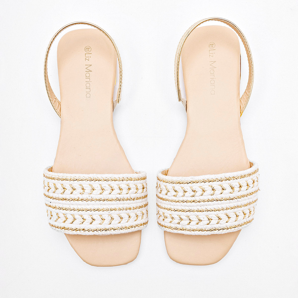 SANDALIA MUJER LIZ MARIANA 271T BLANCO ORO