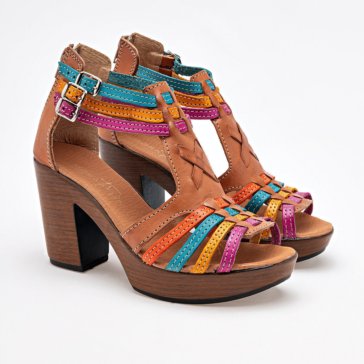 ZAPATO CASUAL MUJER MORA TIERRA YAMILA CAMEL MULTICOLOR