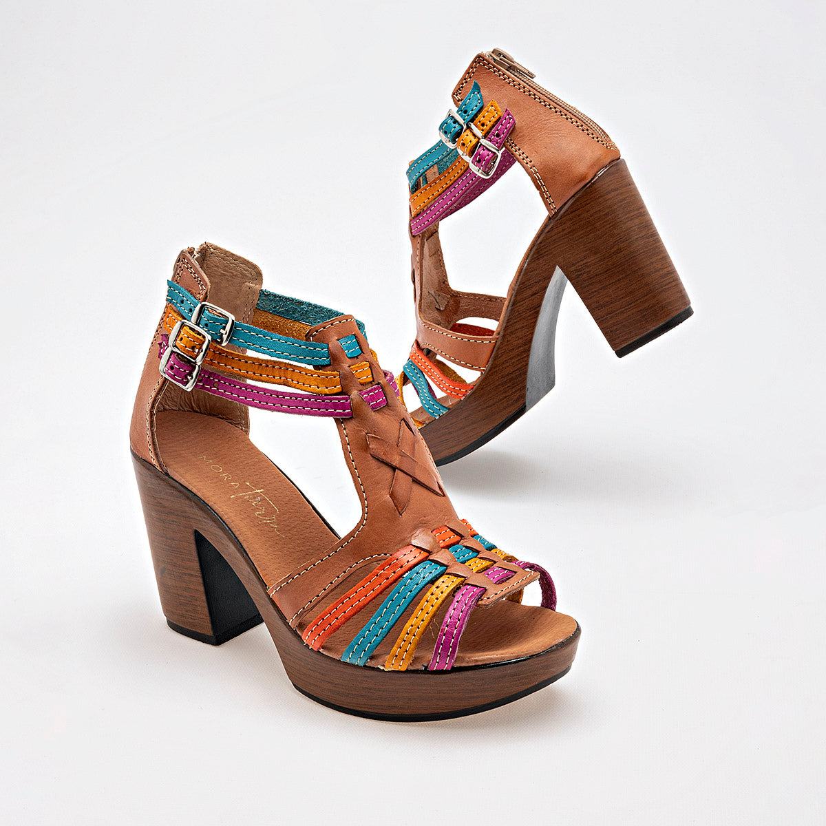ZAPATO CASUAL MUJER MORA TIERRA YAMILA CAMEL MULTICOLOR