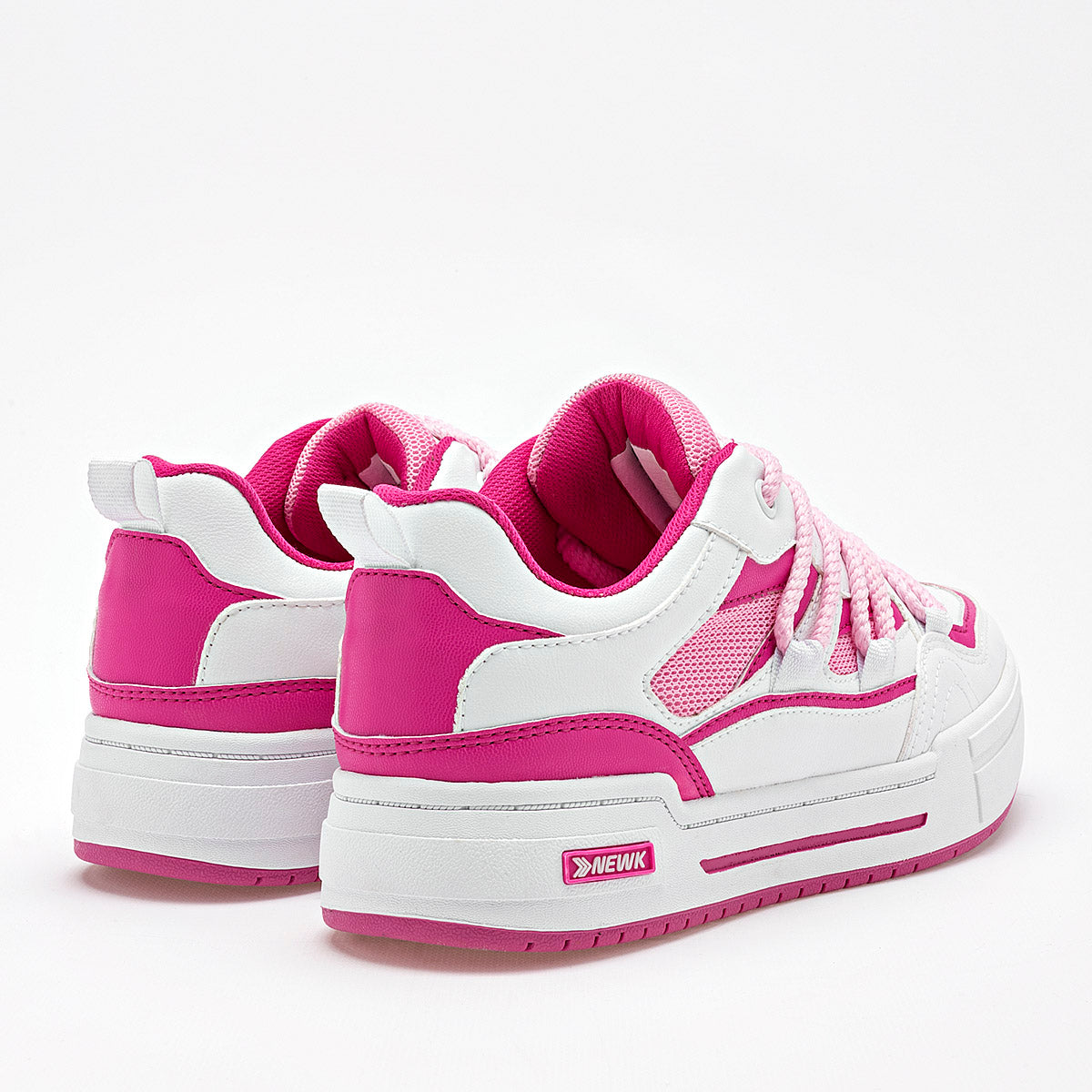 TENIS URBANO MUJER NEWK CD3201 BLANCO FIUSHA ROSA