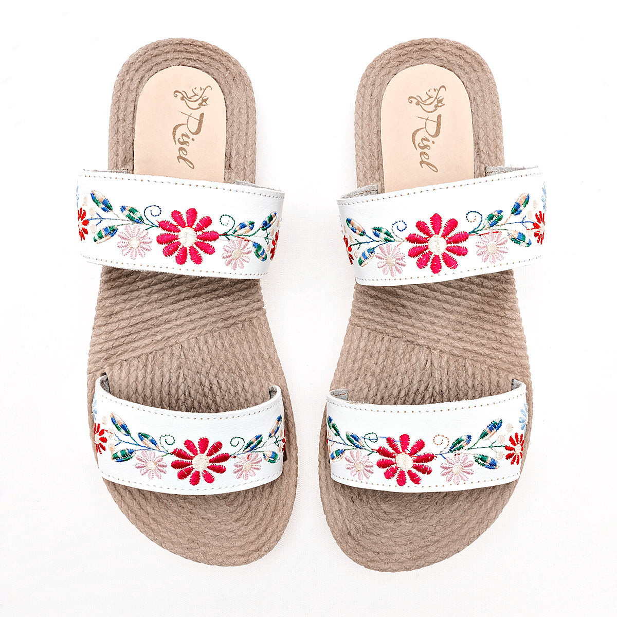 SANDALIA MUJER RISEL 733 BLANCO MULTICOLOR