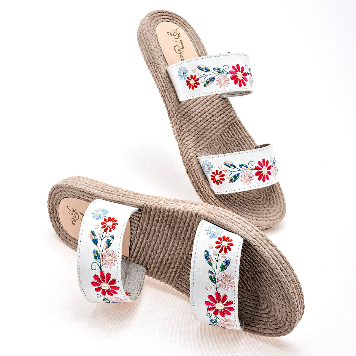 SANDALIA MUJER RISEL 733 BLANCO MULTICOLOR