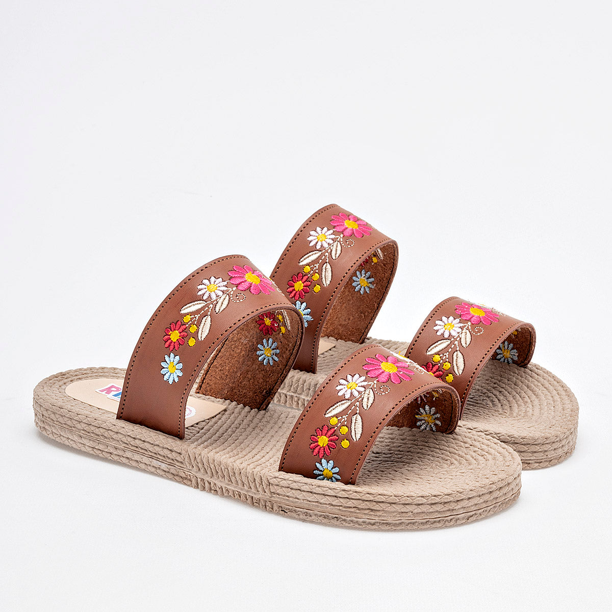 SANDALIA MUJER RISEL 735 CAFE MULTICOLOR