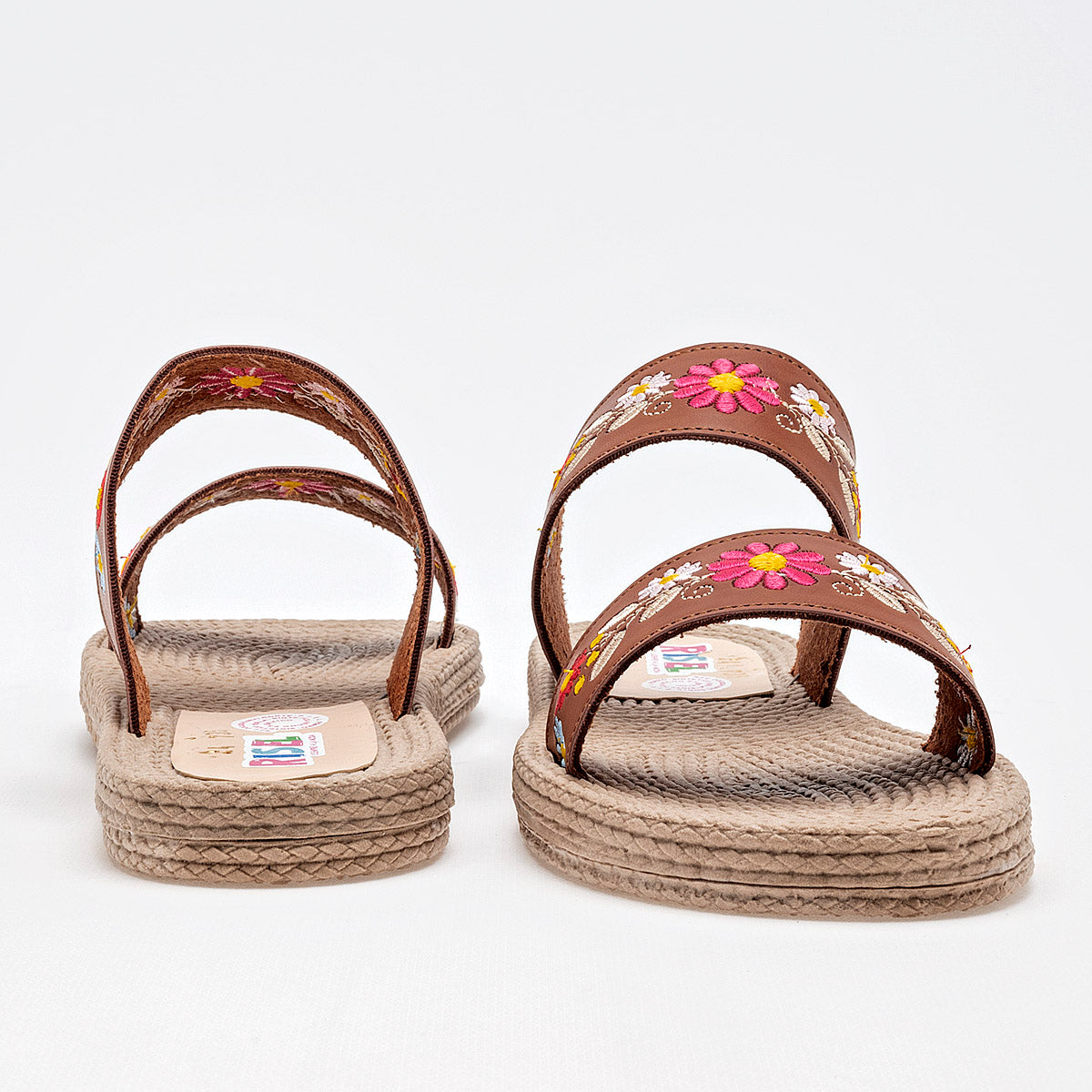 SANDALIA MUJER RISEL 735 CAFE MULTICOLOR