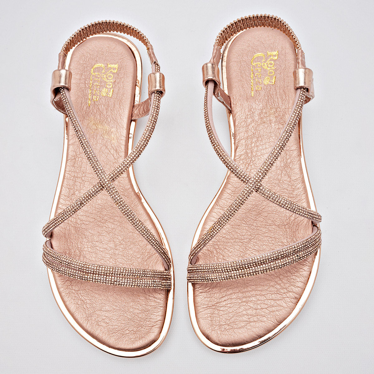 SANDALIA MUJER ROJO CEREZA 2037 ORO ROSA