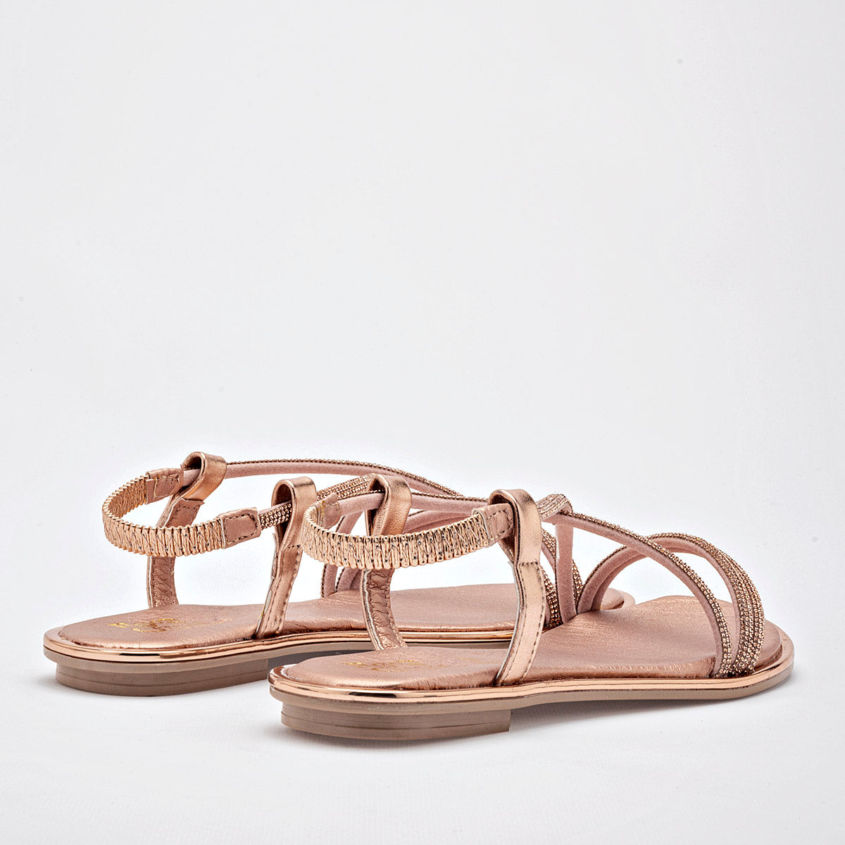 SANDALIA MUJER ROJO CEREZA 2037 ORO ROSA