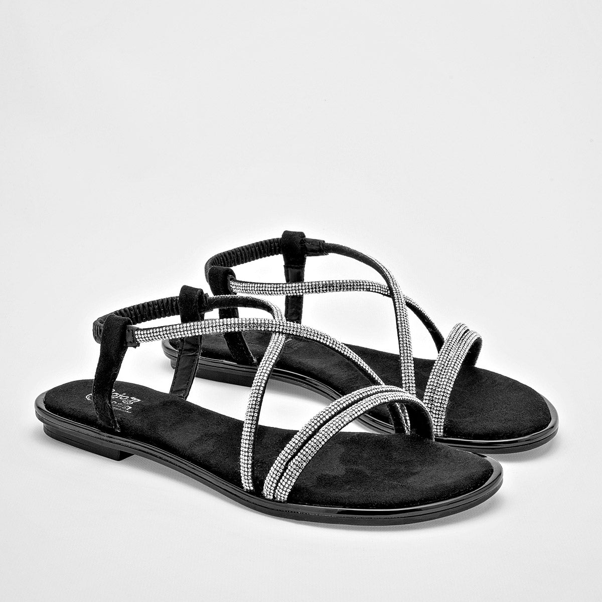 SANDALIA MUJER ROJO CEREZA 2037 PLATA NEGRO