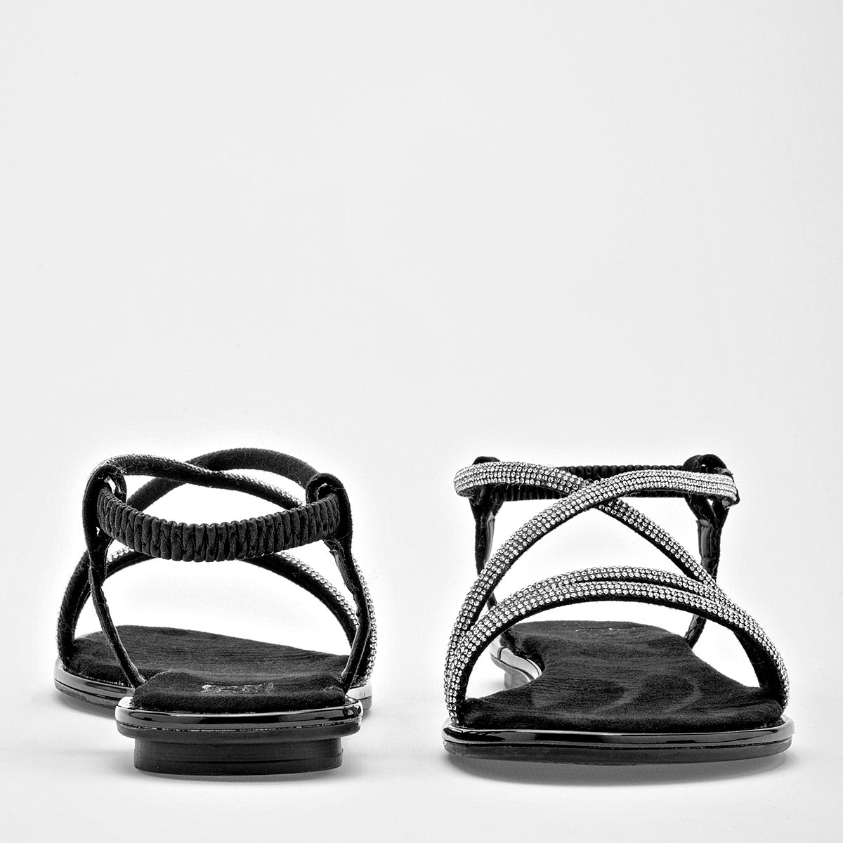 SANDALIA MUJER ROJO CEREZA 2037 PLATA NEGRO