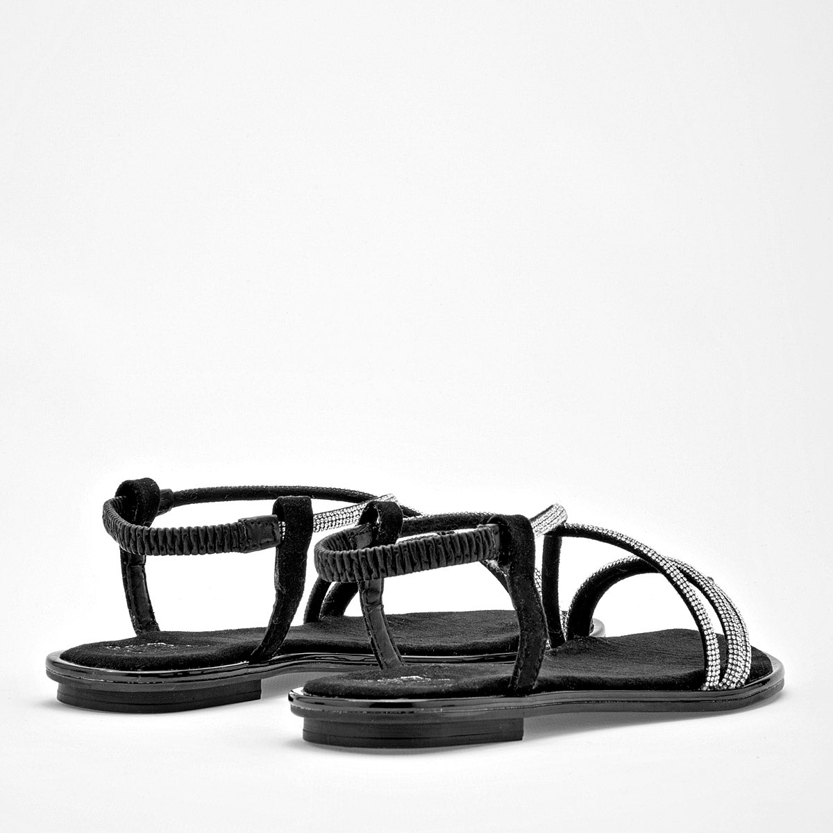 SANDALIA MUJER ROJO CEREZA 2037 PLATA NEGRO