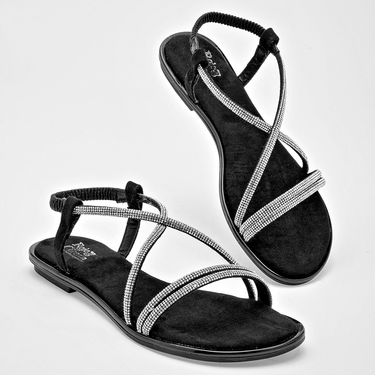 SANDALIA MUJER ROJO CEREZA 2037 PLATA NEGRO