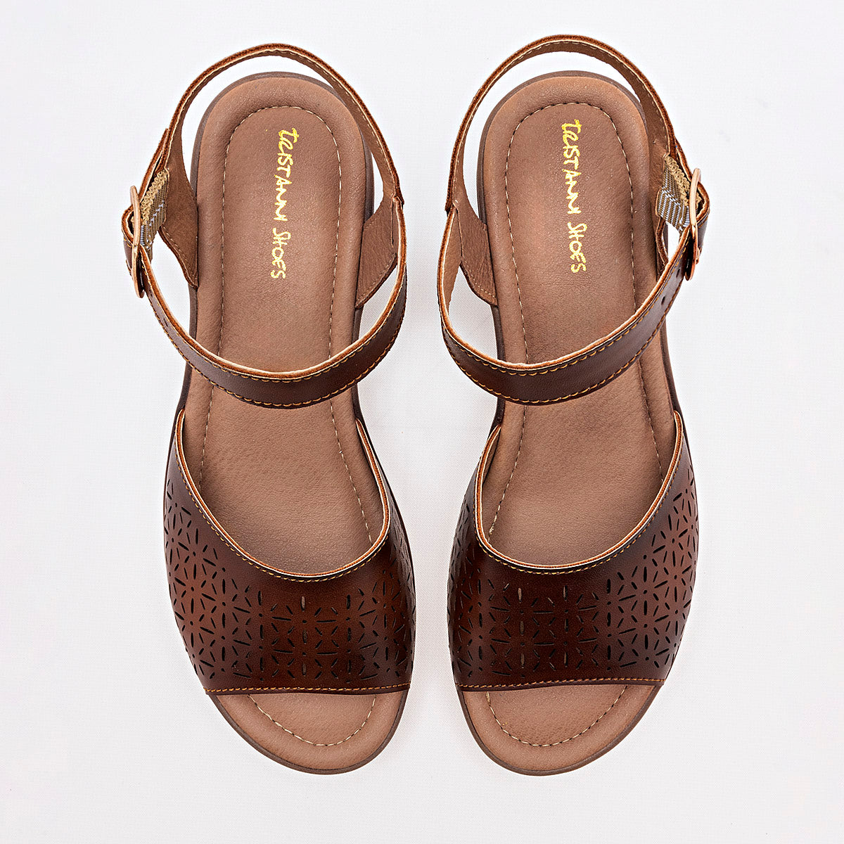 SANDALIA MUJER TRISTANNI SHOES 13007 CAFE