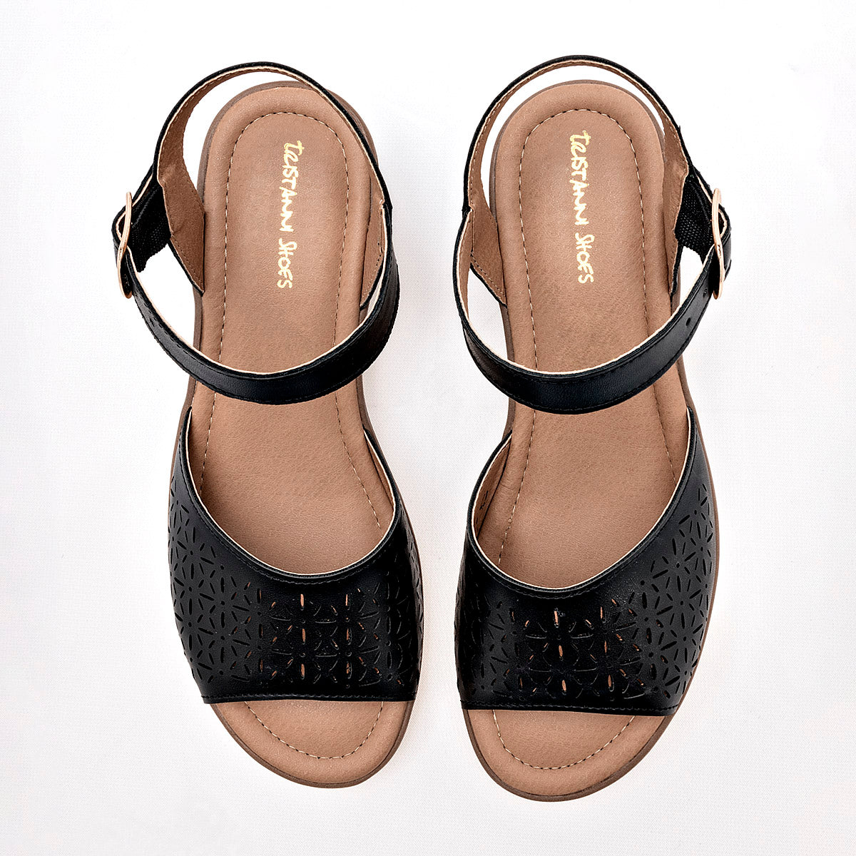 SANDALIA MUJER TRISTANNI SHOES 13007 NEGRO