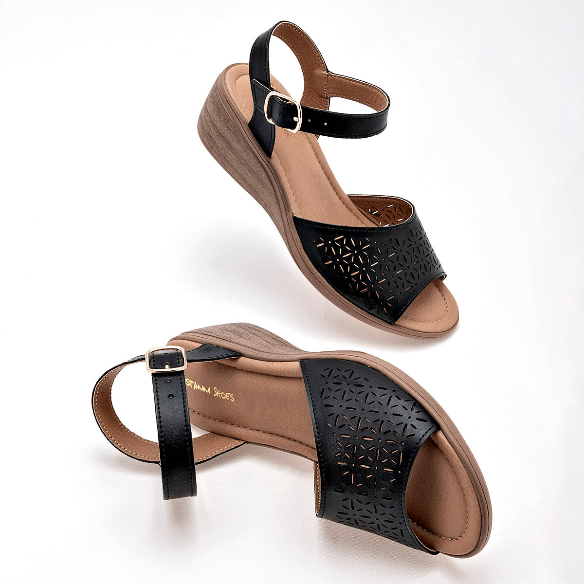 SANDALIA MUJER TRISTANNI SHOES 13007 NEGRO