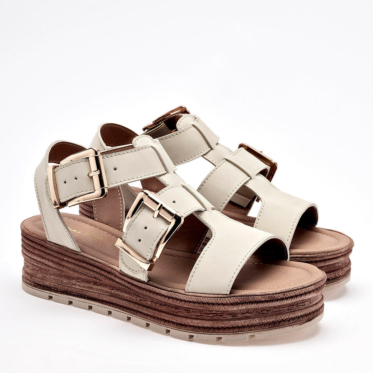 SANDALIA MUJER TRISTANNI SHOES 17000 BEIGE