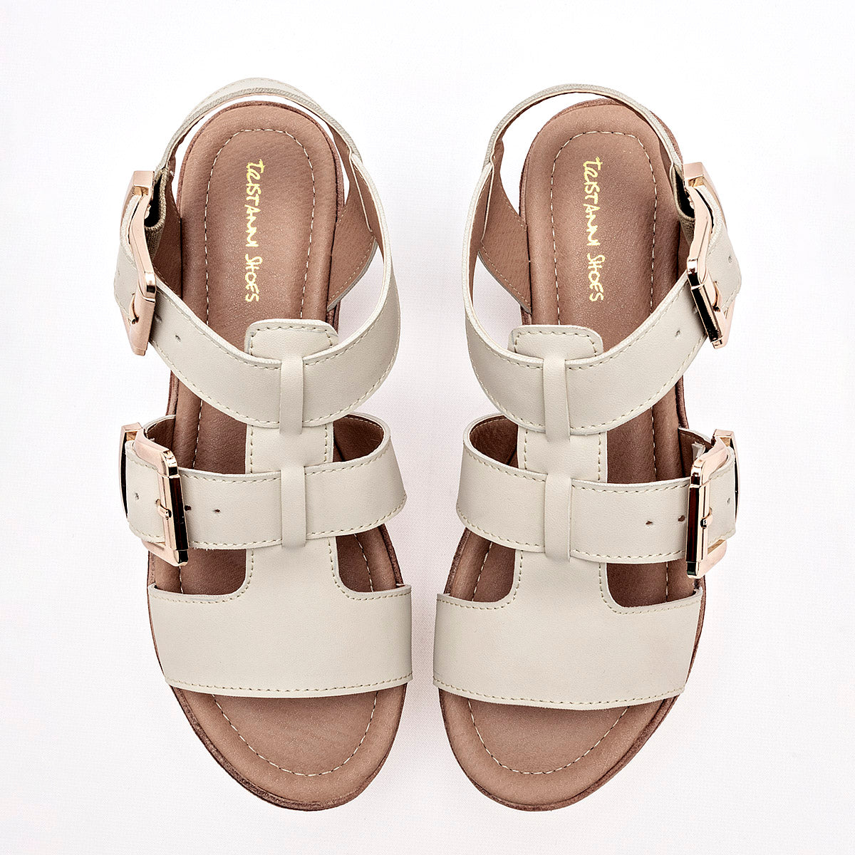 SANDALIA MUJER TRISTANNI SHOES 17000 BEIGE