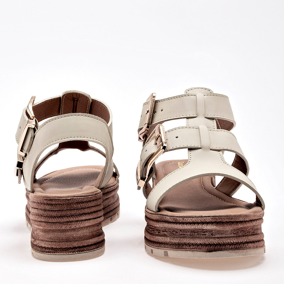 SANDALIA MUJER TRISTANNI SHOES 17000 BEIGE