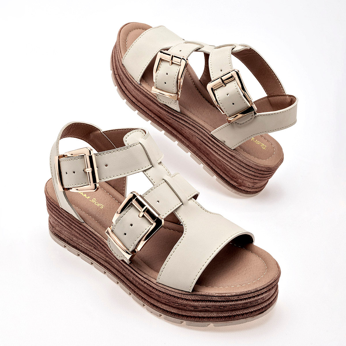 SANDALIA MUJER TRISTANNI SHOES 17000 BEIGE