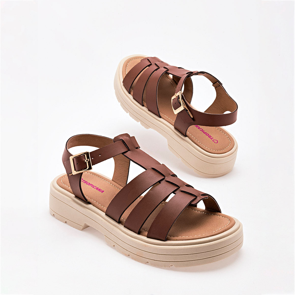 SANDALIA MUJER TROPICANA TR261007 CAMEL