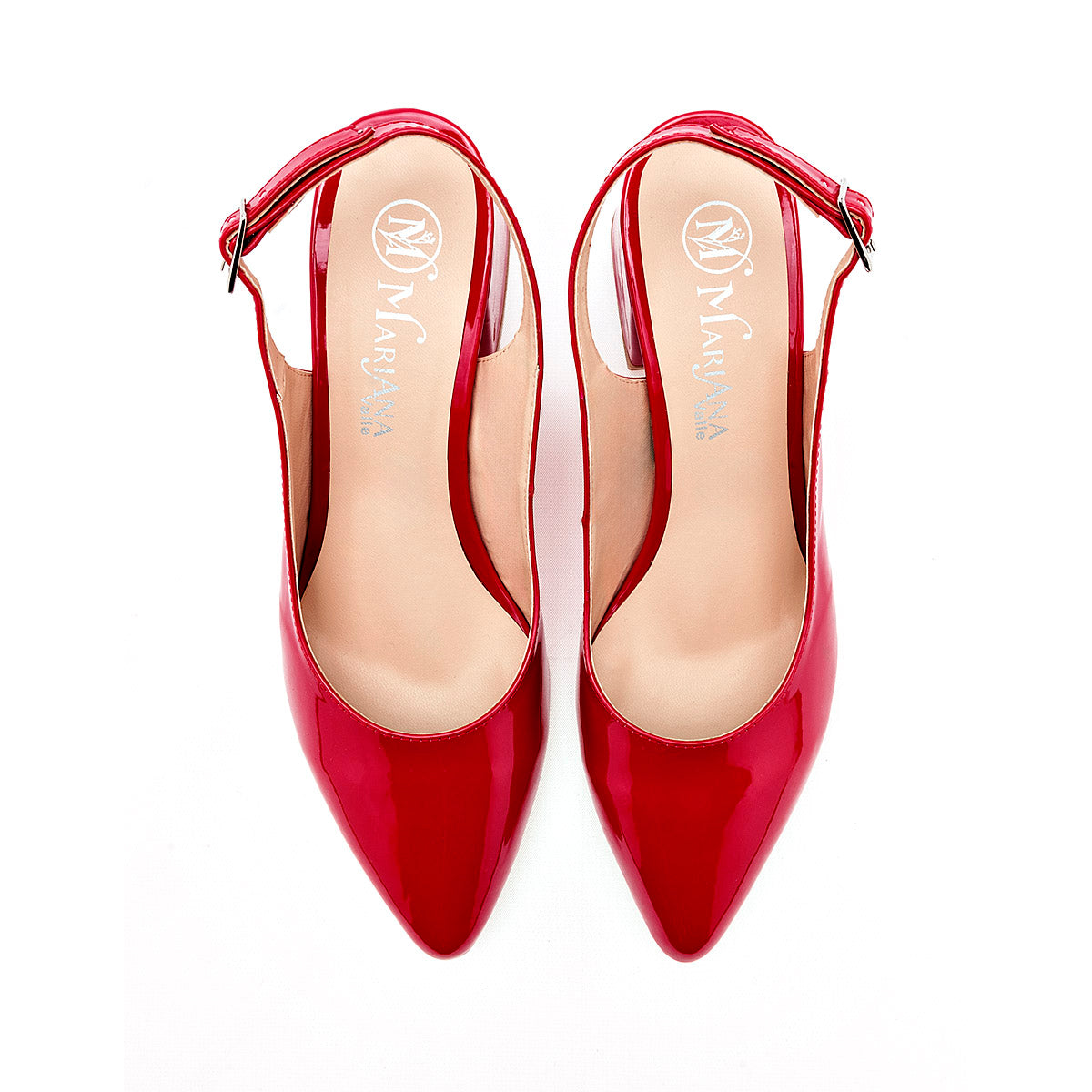 ZAPATILLA MUJER MARIANA VALLE 9611 ROJO CHAROL