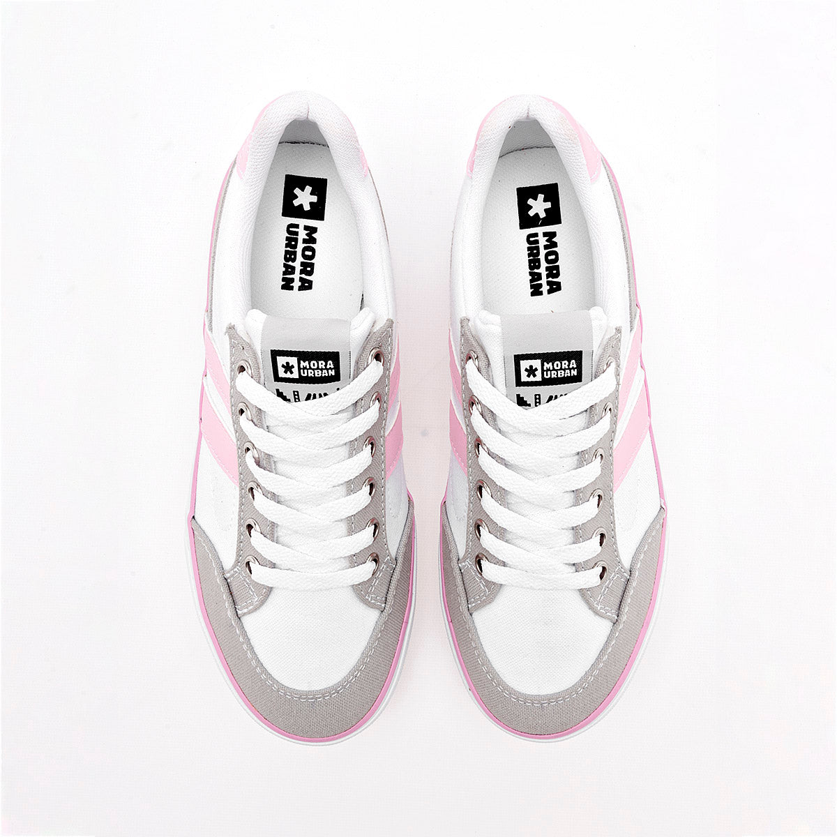 TENIS URBANO MUJER MORA URBAN ESPERANZA BLANCO GRIS ROSA