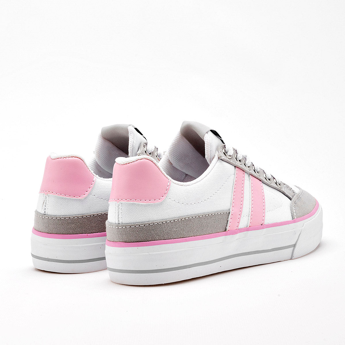 TENIS URBANO MUJER MORA URBAN ESPERANZA BLANCO GRIS ROSA