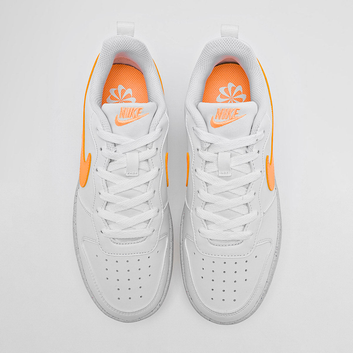 TENIS URBANO JUVENIL NIKE Court Borough Low Recraft (BG) BLANCO NARANJA