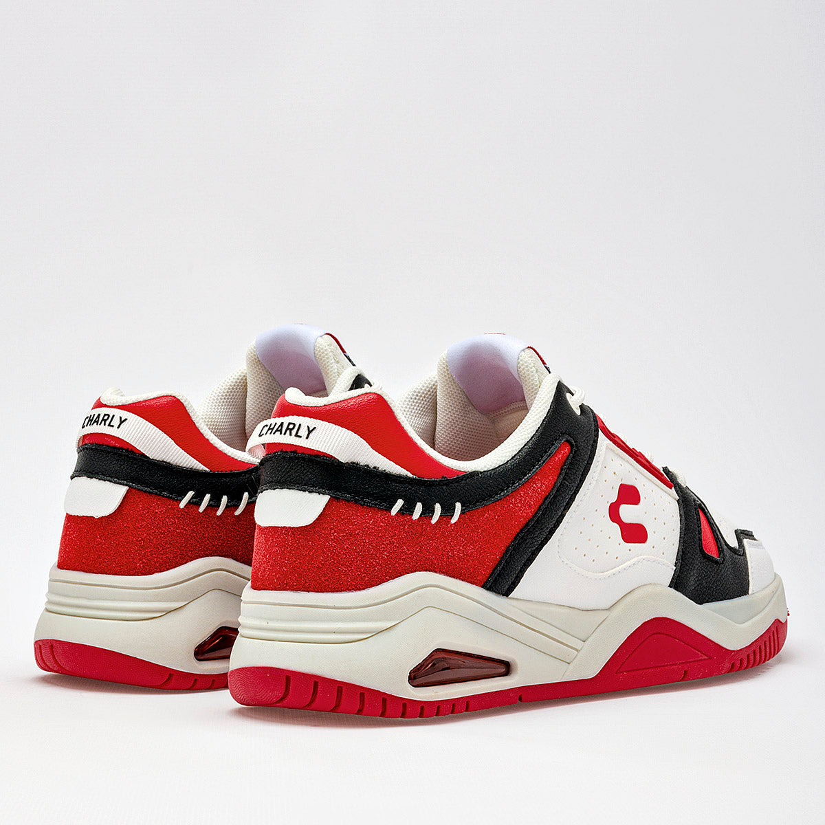 TENIS URBANO HOMBRE CHARLY 1086478008 BLANCO NEGRO ROJO