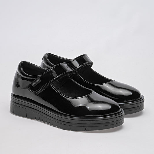 ZAPATO CASUAL NIÑA COQUETA 54906C NEGRO CHAROL