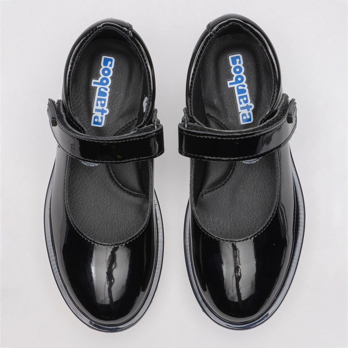 ZAPATO CASUAL NIÑA COQUETA 54906C NEGRO CHAROL