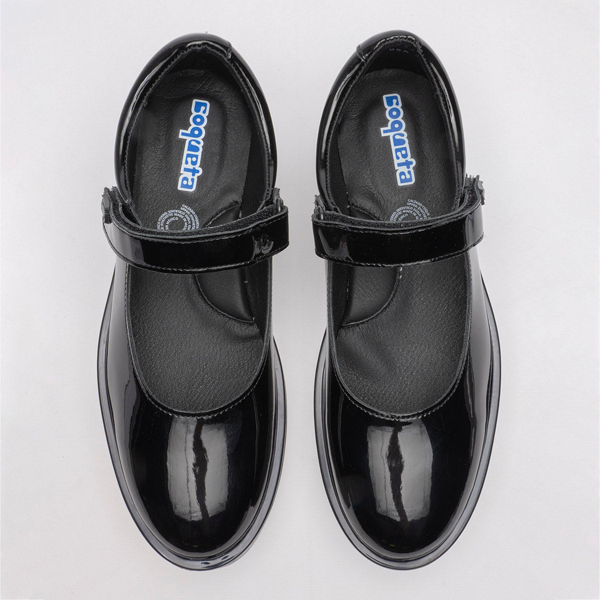 ZAPATO CASUAL MUJER COQUETA 54906C NEGRO CHAROL