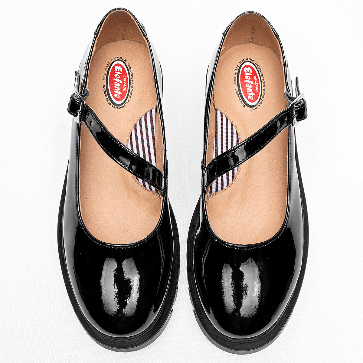 ZAPATO CASUAL MUJER ELEFANTE 19573 NEGRO CHAROL