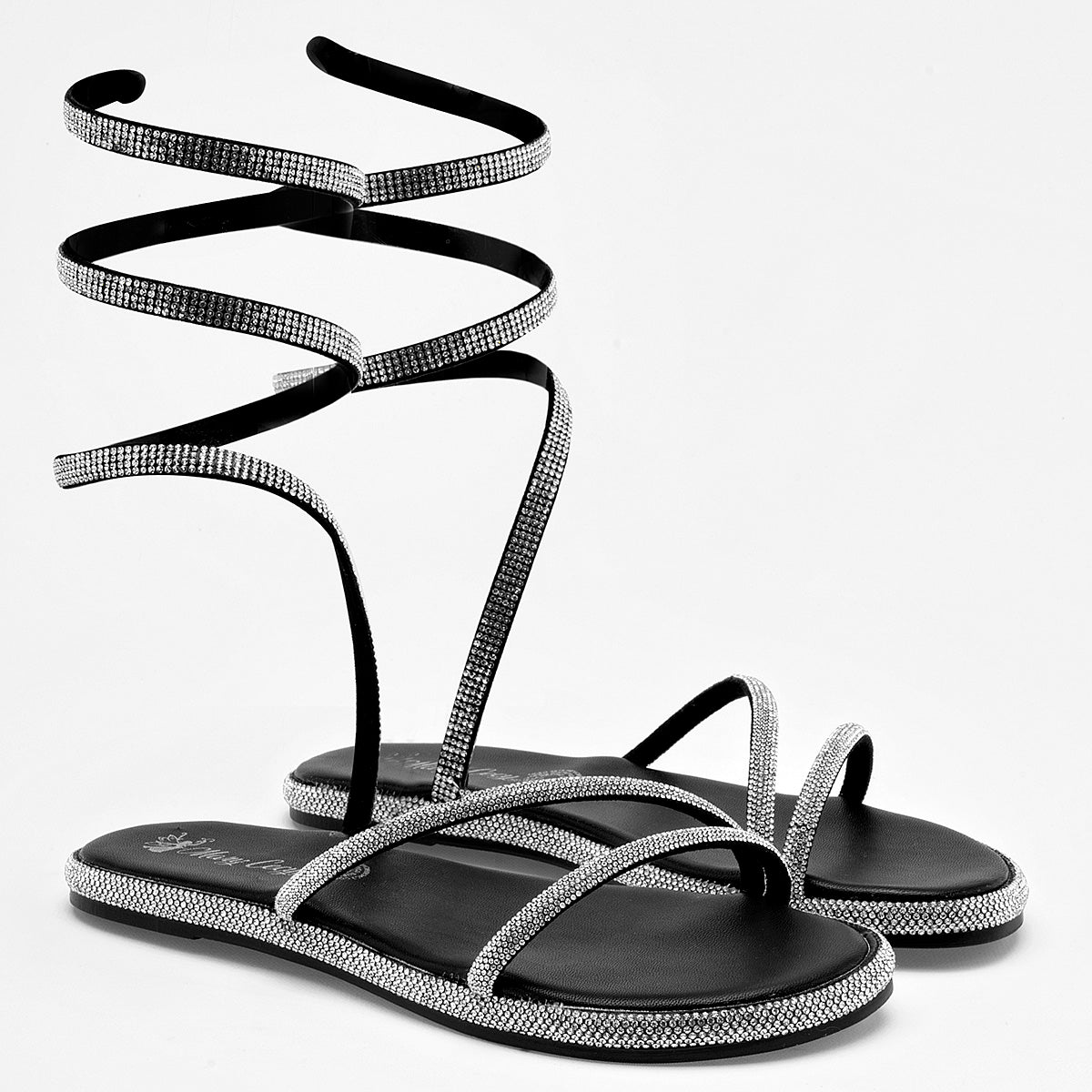 SANDALIA MUJER MARY CECY 15 NEGRO PLATA