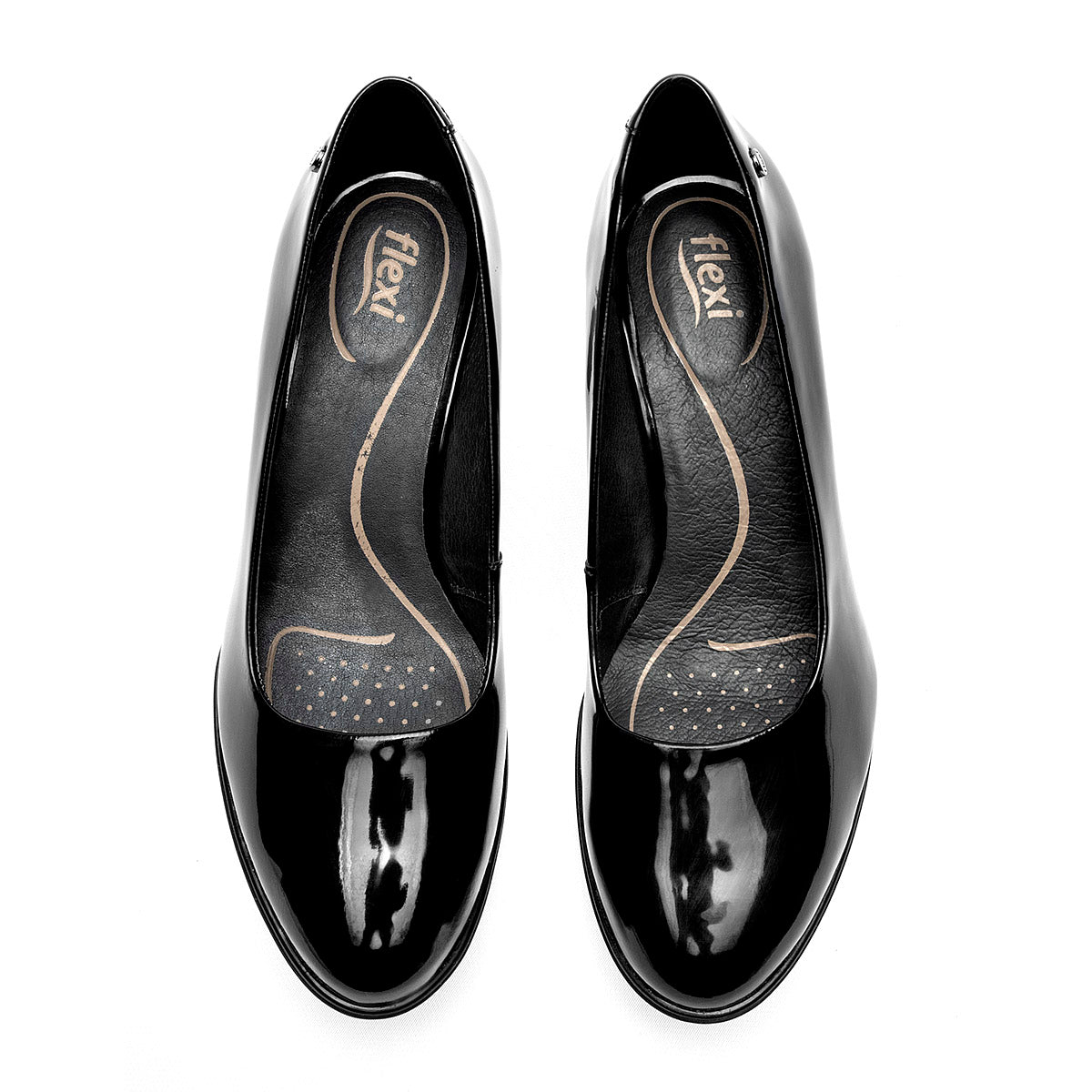Zapatilla Casual Flexi Mujer 133905 Negro Tacon 7 Cm
